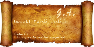 Gosztl Aurélián névjegykártya